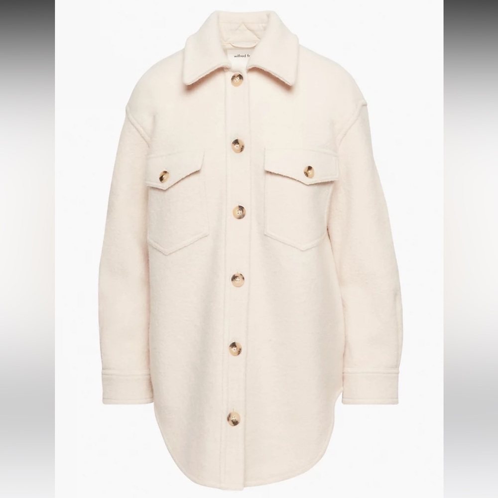 ARITZIA Wilfred Free The Ganna Shirt Jacket in Beige